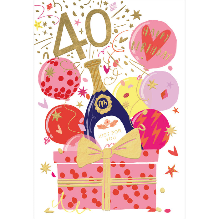 ABA Birthday Female - 40 Champagne and Gifts