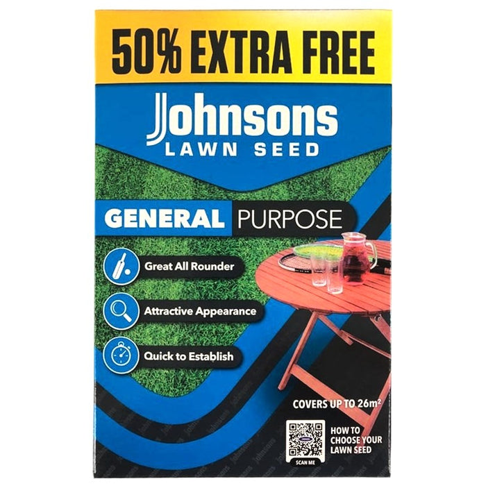Johnsons General Purpose Lawn seed 350gm Plus 50% Extra Free