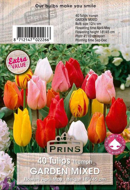 Prins Tulips Garden Mixed 40 P.P.