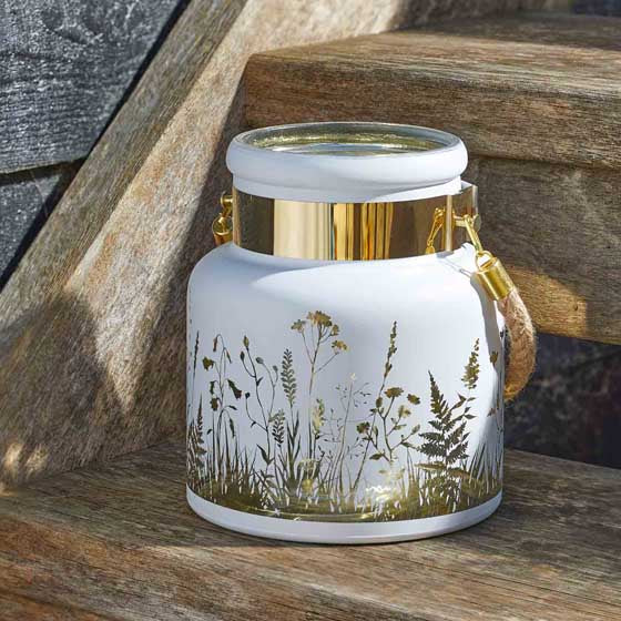 Outside In Meadow Lantern - White