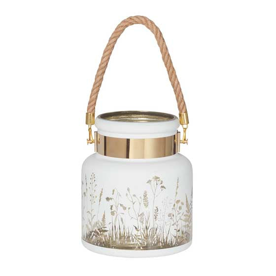 Outside In Meadow Lantern - White