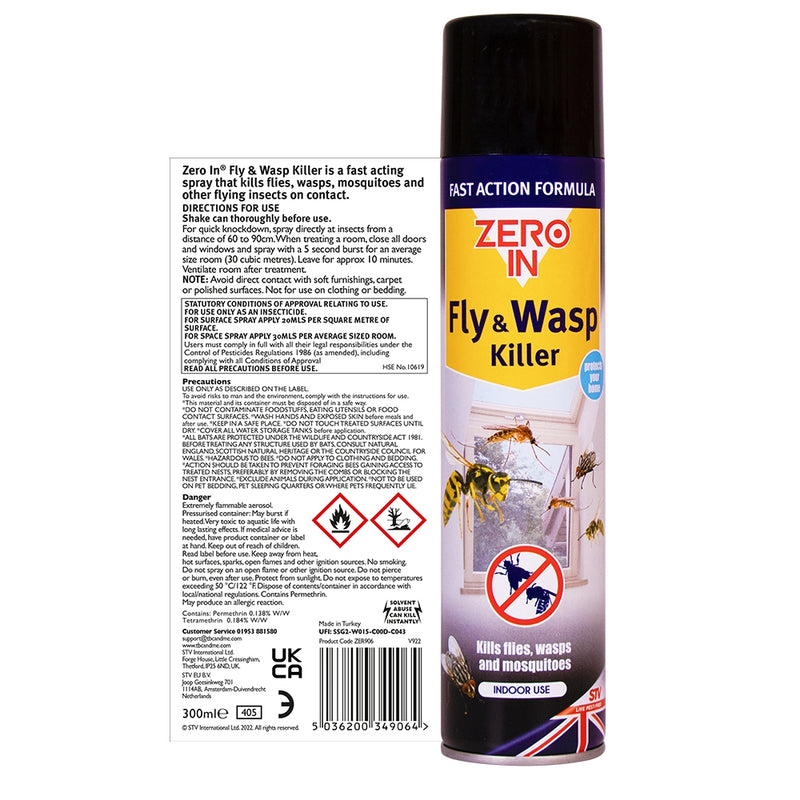STV Fly & Wasp Killer - 300ml Aerosol
