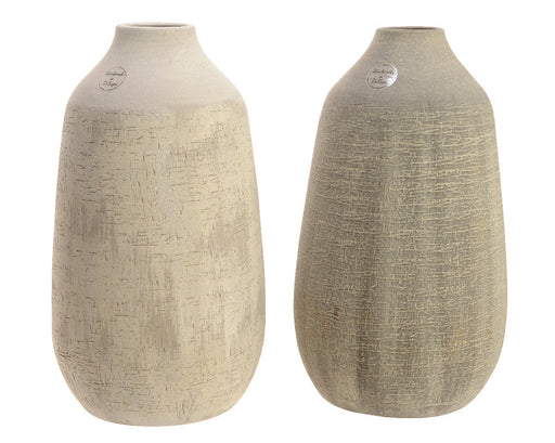 Kaemingk-Light-Natural-Terracotta-Vase-With-Structure-2-Colours-Assorted