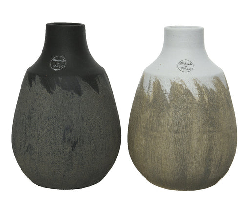 Kaemingk-Grey-With-Top-Colour-Terracotta-Vase-2-Colours-Assorted-H40Cm