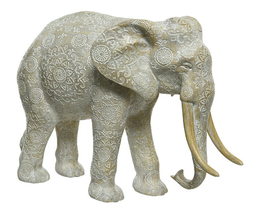 Kaemingk-Elephant-Polyresin-Carving-H25.8Cm