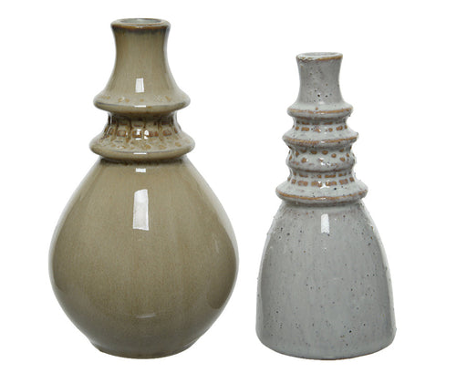 Kaemingk-Round-Stoneware-Vase-2-Colours-Assorted-H15.5Cm