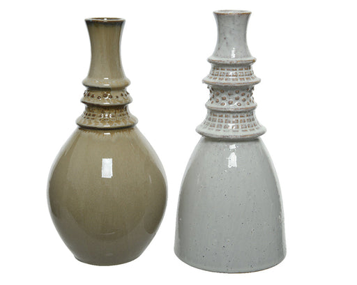 Kaemingk-Round-Stoneware-Vase-2-Colours-Assorted-H27Cm