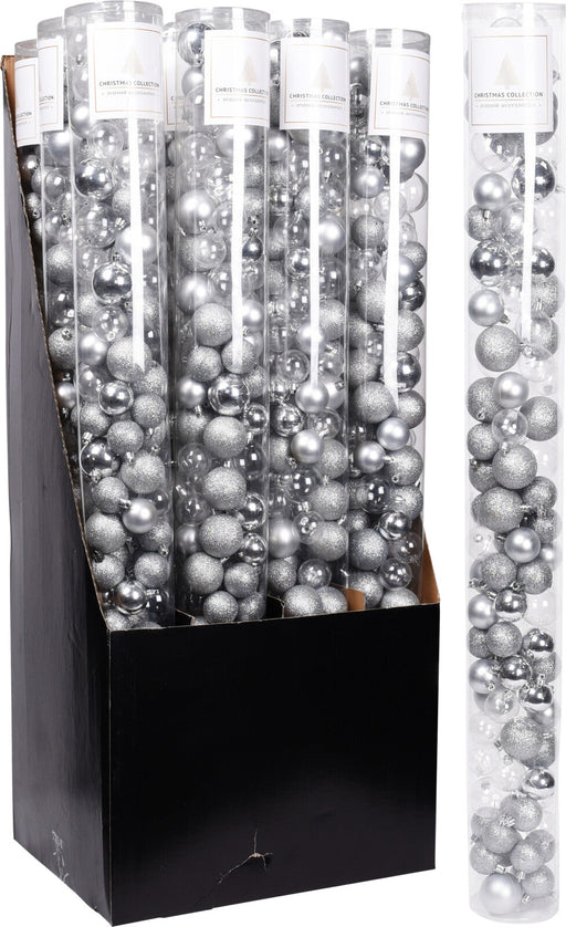 Koopman-100-Silver-Colour-Christmas-Balls-Ornaments
