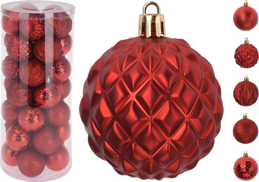 Koopman-35-Red-Colour-Christmas-Balls-Ornaments-Tube-Packing-in-Standing-Display
