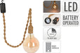 Koopman-Pendant-Lamp-Macramé-Brown-Colour-Rope-with-LED-Bulb